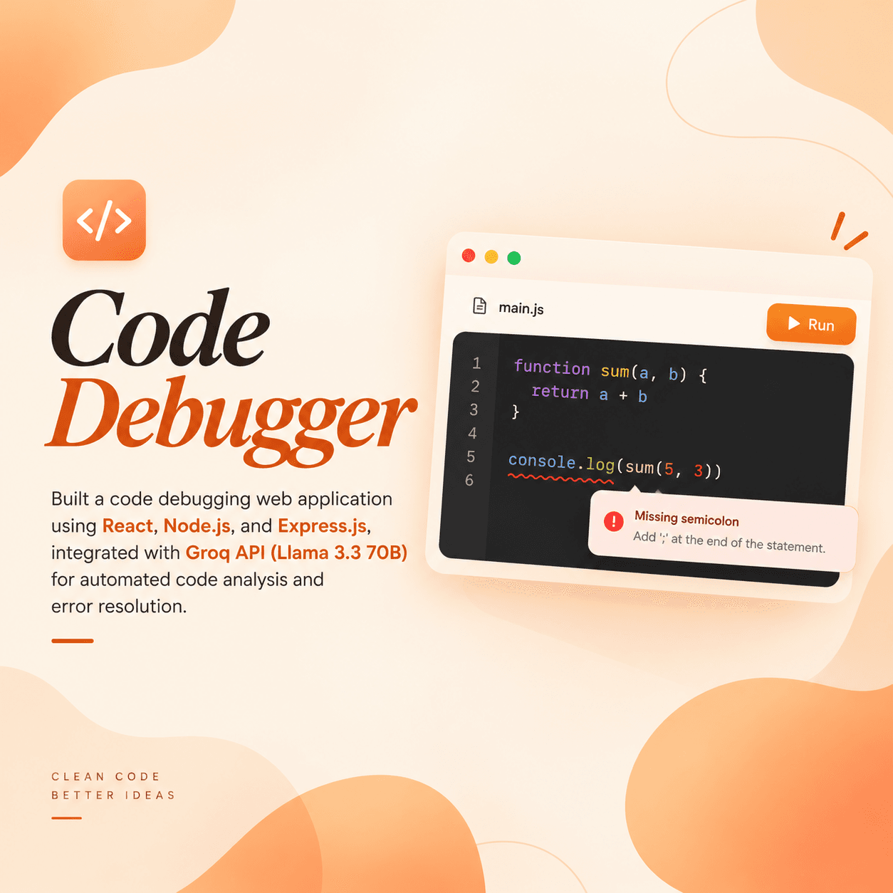 AI Code Debugger project cover