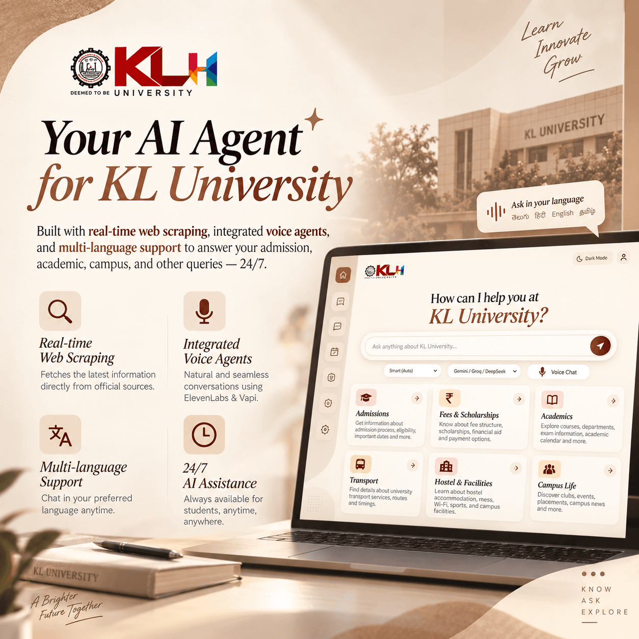 KL University Chatbot project cover